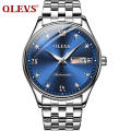 Luxusmarke OLEVS 6608 Business Herrenuhr Relogio Masculino Uhr Auto Datum Mechanische Mode Edelstahl Band Uhr